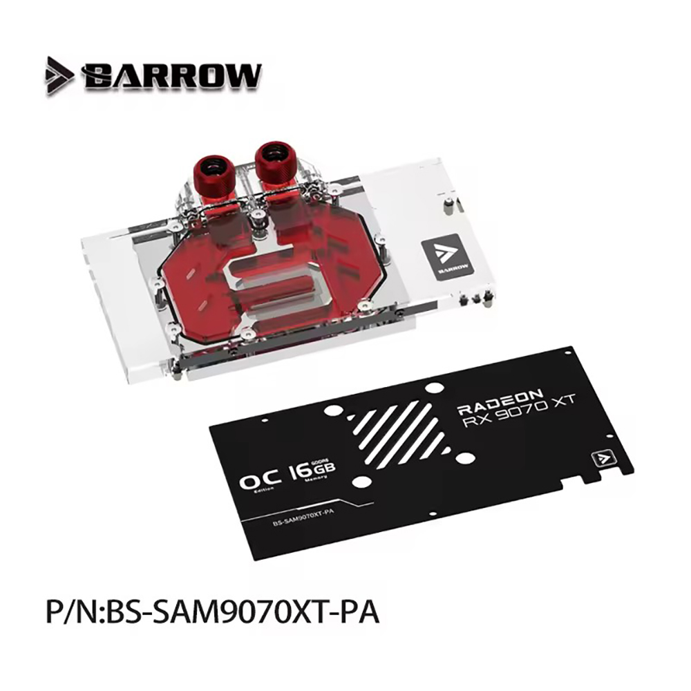 Barrow GPU Water Block For SAP - Rx 9070 Xt recension och pris