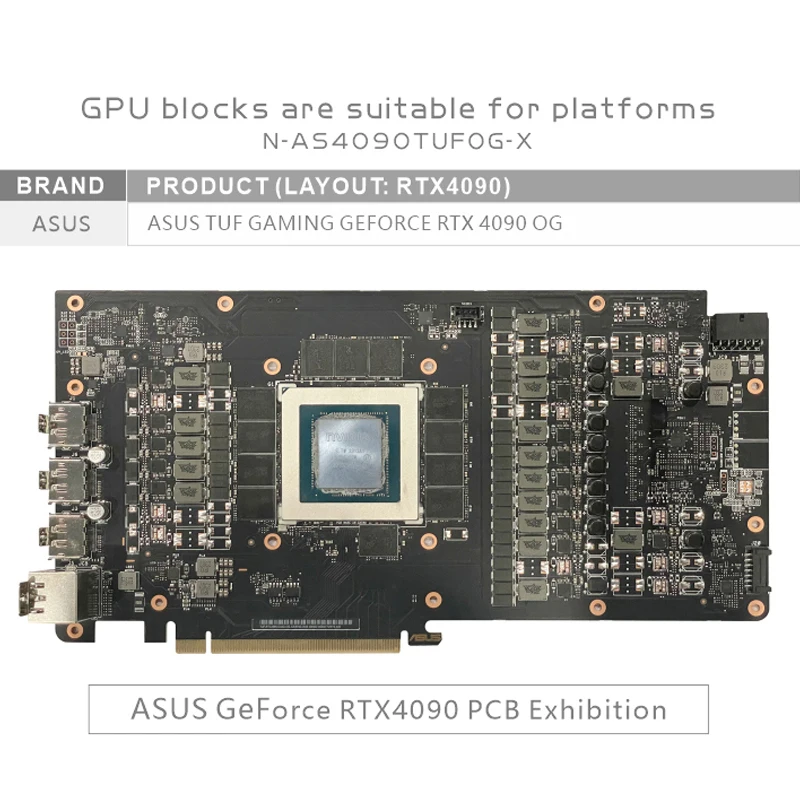 Bykski GPU Block Use for ASUS  - Rtx 4090 Water Block recension och pris