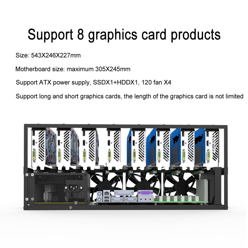 Mining Case Rack Motherboard B - Gpu Mining Rig Frame 8 Gpu recension och pris