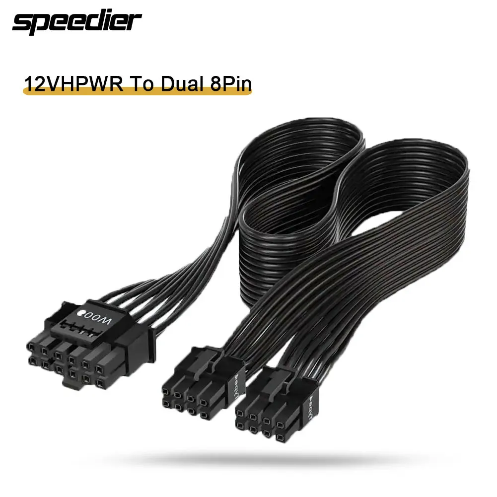 12VHPWR ATX3.0 PCI-E 5.0 Power - Dual 8Pin To 16Pin 12Vhpwr Cable recension och pris
