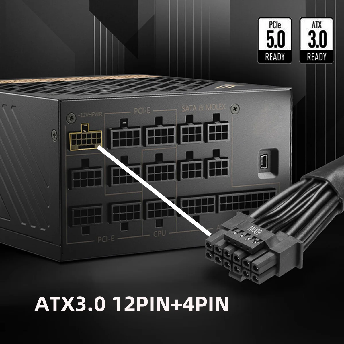 12VHPWR ATX3.0 PCI-E 5.0 Power - Dual 8Pin To 16Pin 12Vhpwr Cable recension och pris