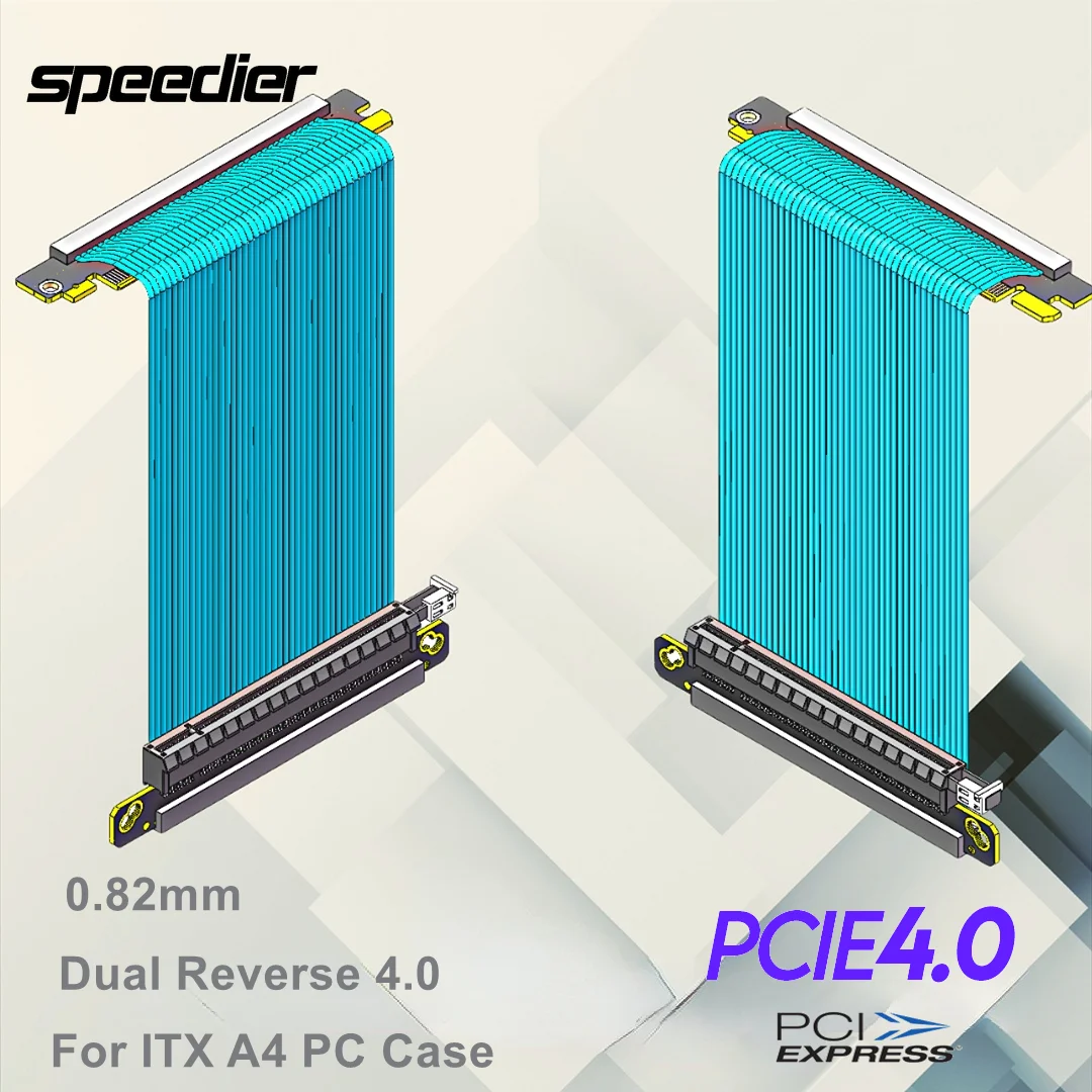 Double Reverse Pci-e 4.0 Riser - Itx Gpu Riser Pcie 4.0 16X recension och pris