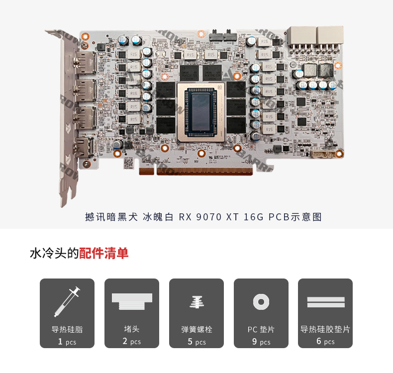 Barrow BS-DAK9070XT-PA GPU Wat - Rx 9070 16Gb recension och pris
