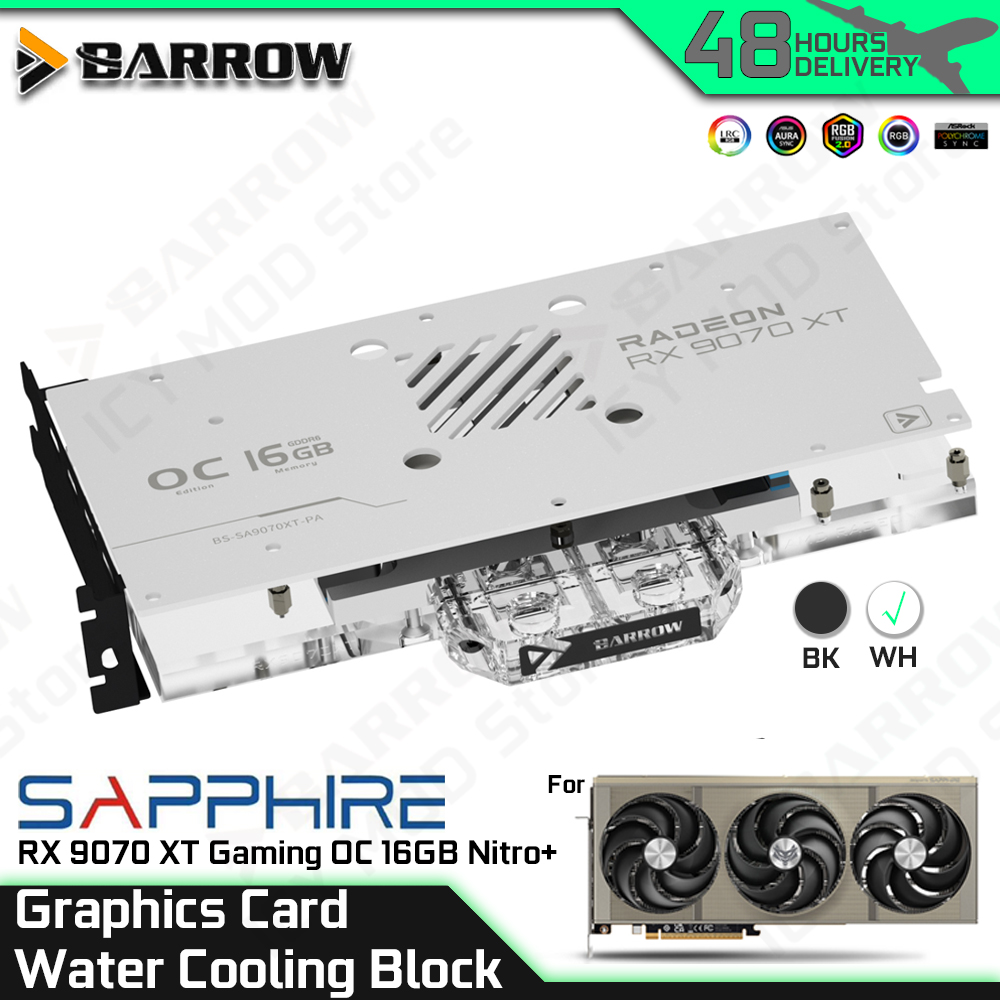 Barrow Graphics Card Water Coo - Rx 9070 16Gb recension och pris