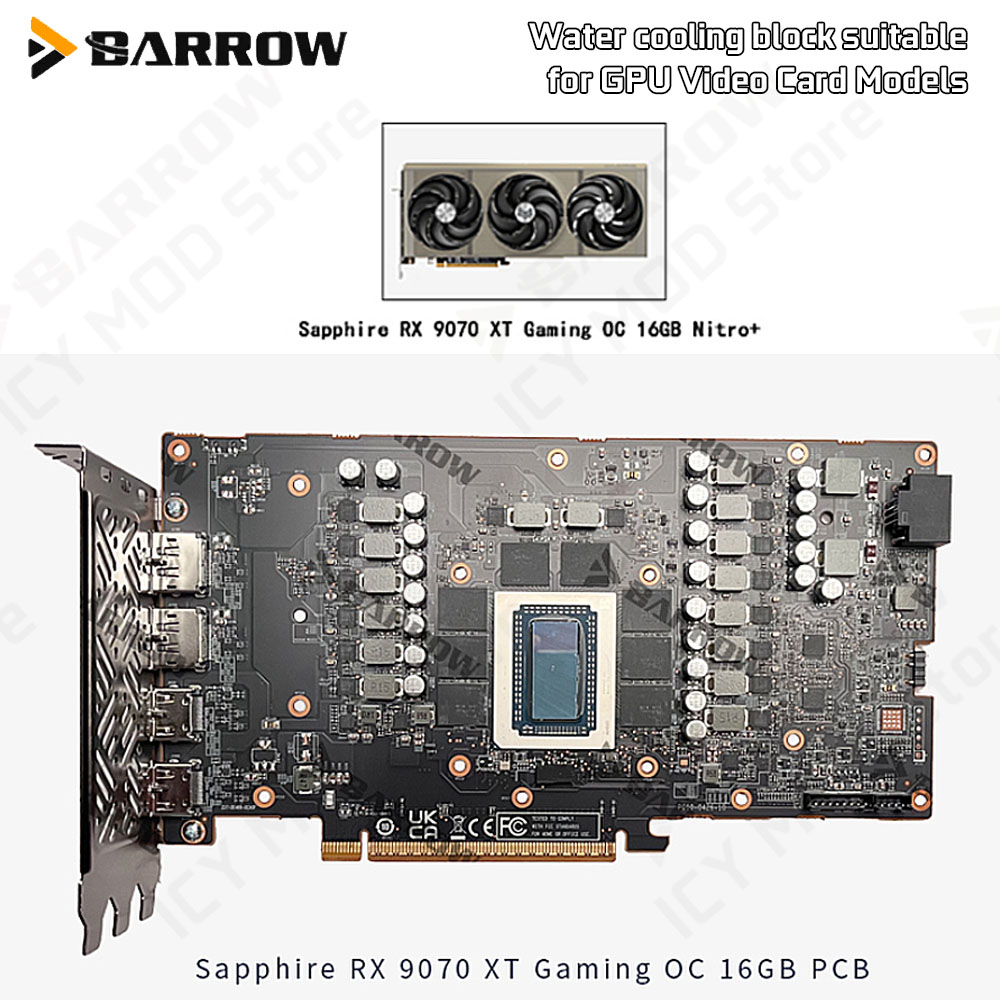 Barrow Graphics Card Water Coo - Rx 9070 16Gb recension och pris
