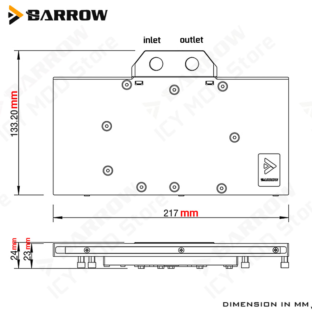 Barrow Graphics Card Water Coo - Rx 9070 16Gb recension och pris