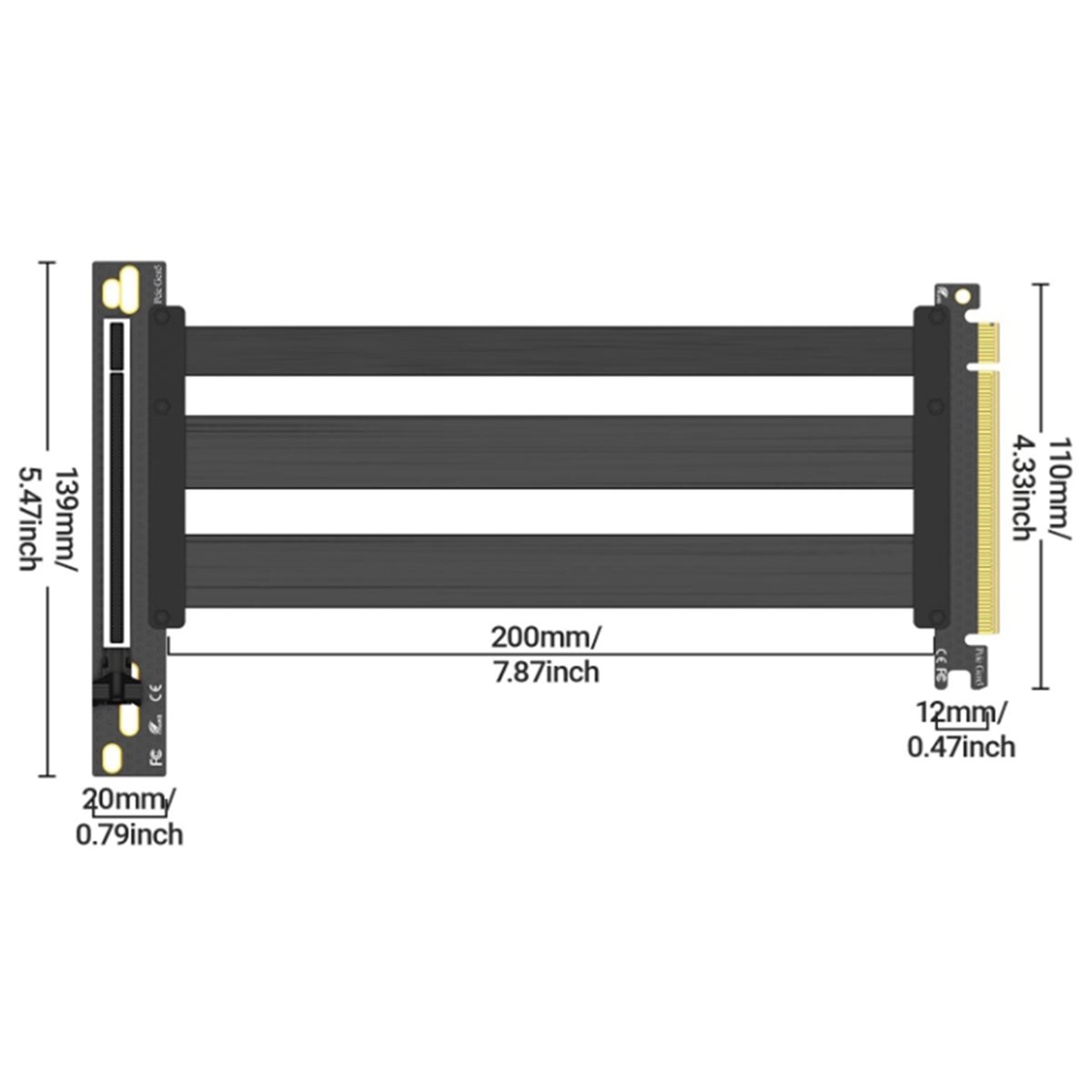 PCIe 5.0 Riser Cable GPU Verti - Pcie 5.0 Gpu Riser Cable recension och pris