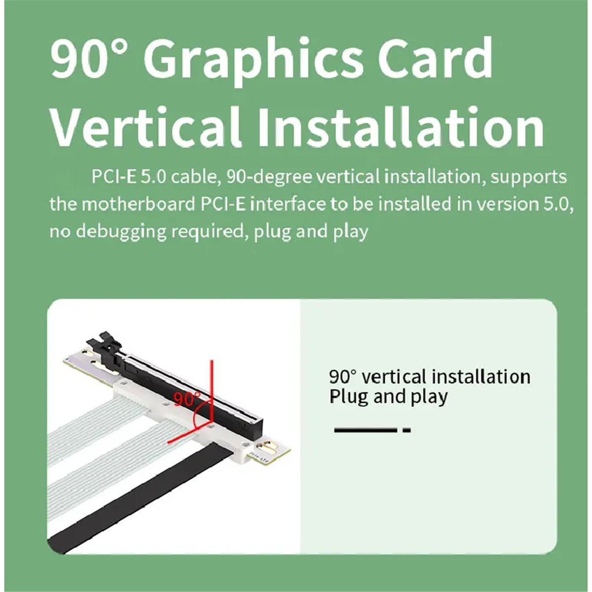 2026 NEW 20cm PCI-E 5.0 X16 Ri - Pcie 5.0 Gpu Riser Cable recension och pris