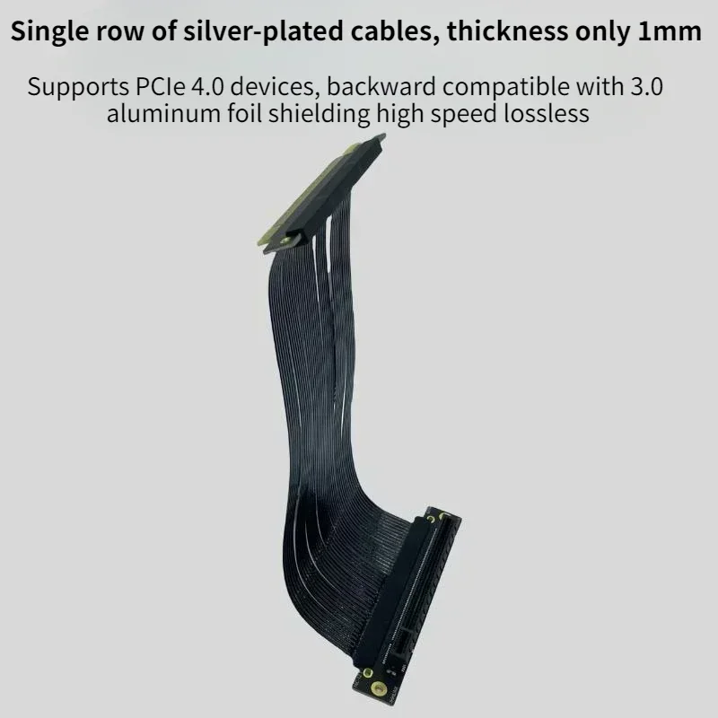 Silver-Plated Single Reverse 1 - Itx Gpu Riser Pcie 4.0 16X recension och pris