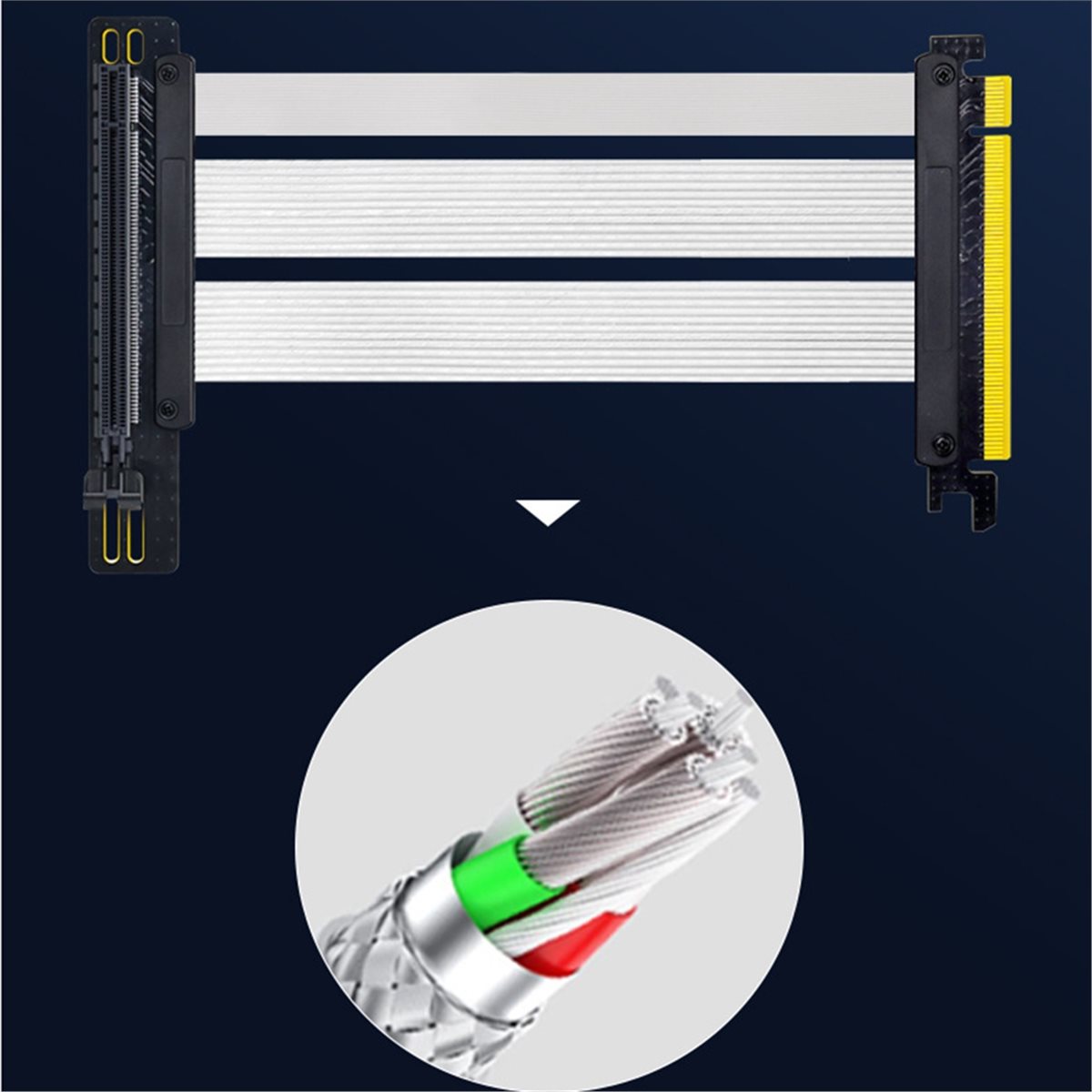 HDL PCIe 5.0 X16 Riser Cable f - Pcie 5.0 Gpu Riser Cable recension och pris