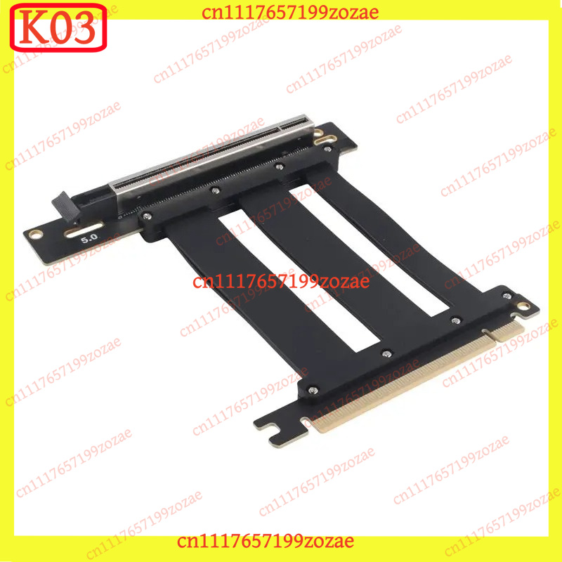 K03 PCIe 5.0 X16 90‑Degree Slo - Pcie 5.0 Gpu Riser Cable recension och pris