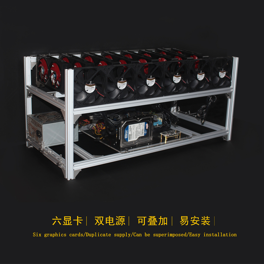 6 8 12 19 GPU Miner Mining Rig - Gpu Mining Rig Frame 8 Gpu recension och pris