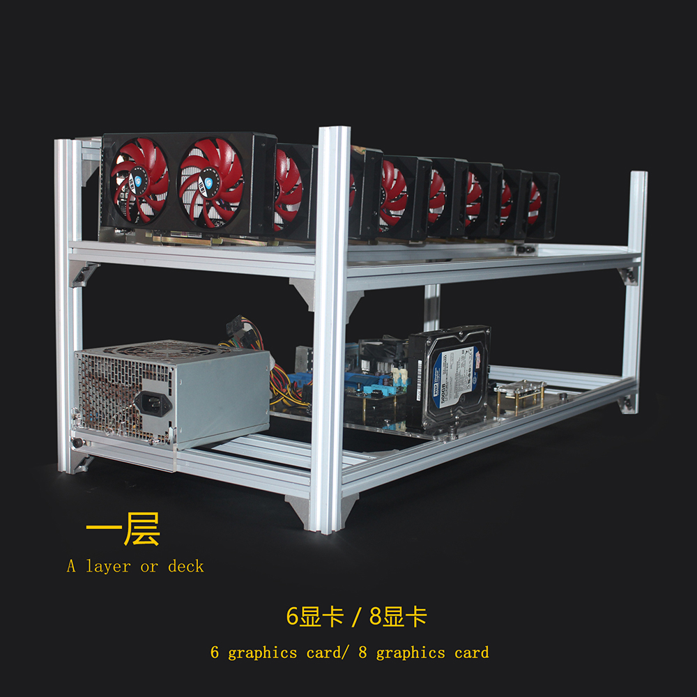 6 8 12 19 GPU Miner Mining Rig - Gpu Mining Rig Frame 8 Gpu recension och pris