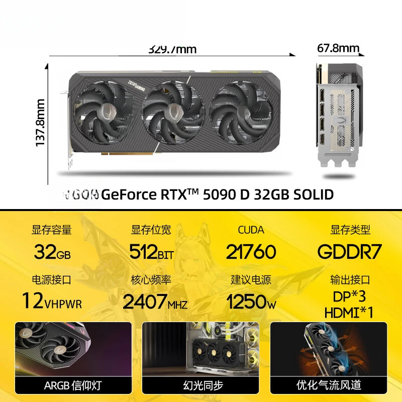 GeForce RTX 5090 D 32GB SOLID  - Rtx 5090 32Gb recension och pris