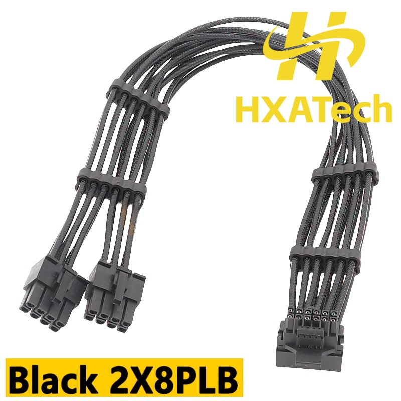 HXATech- 2x8PIN 3X8PIN 4X8PIN  - Dual 8Pin To 16Pin 12Vhpwr Cable recension och pris