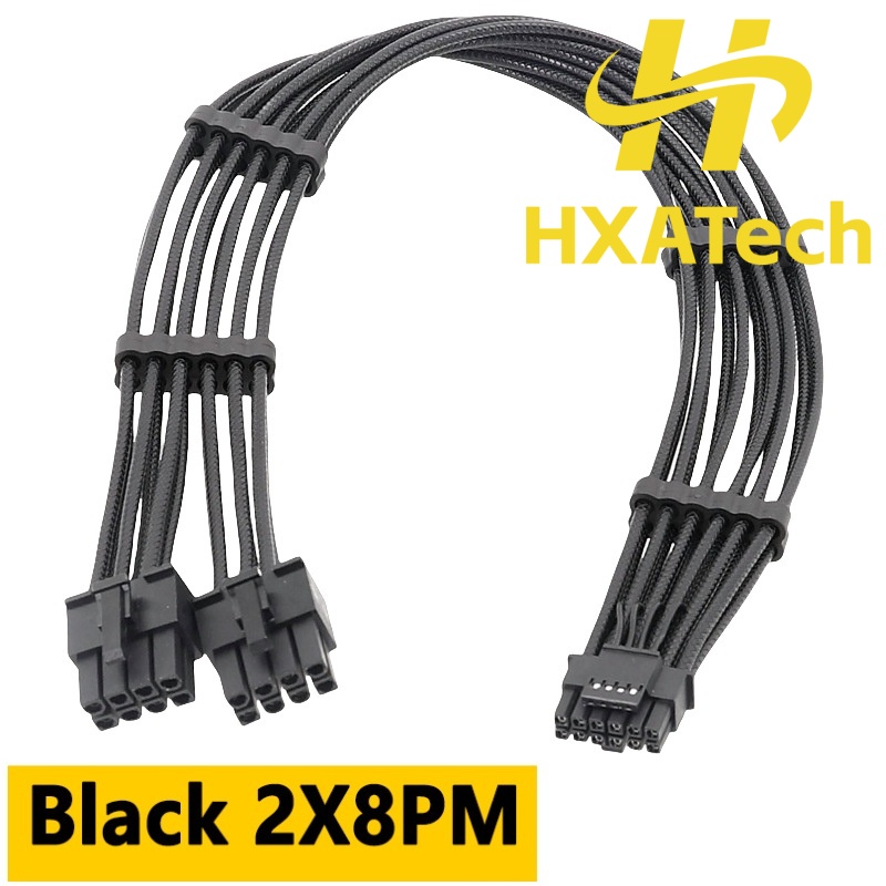 HXATech- 2x8PIN 3X8PIN 4X8PIN  - Dual 8Pin To 16Pin 12Vhpwr Cable recension och pris