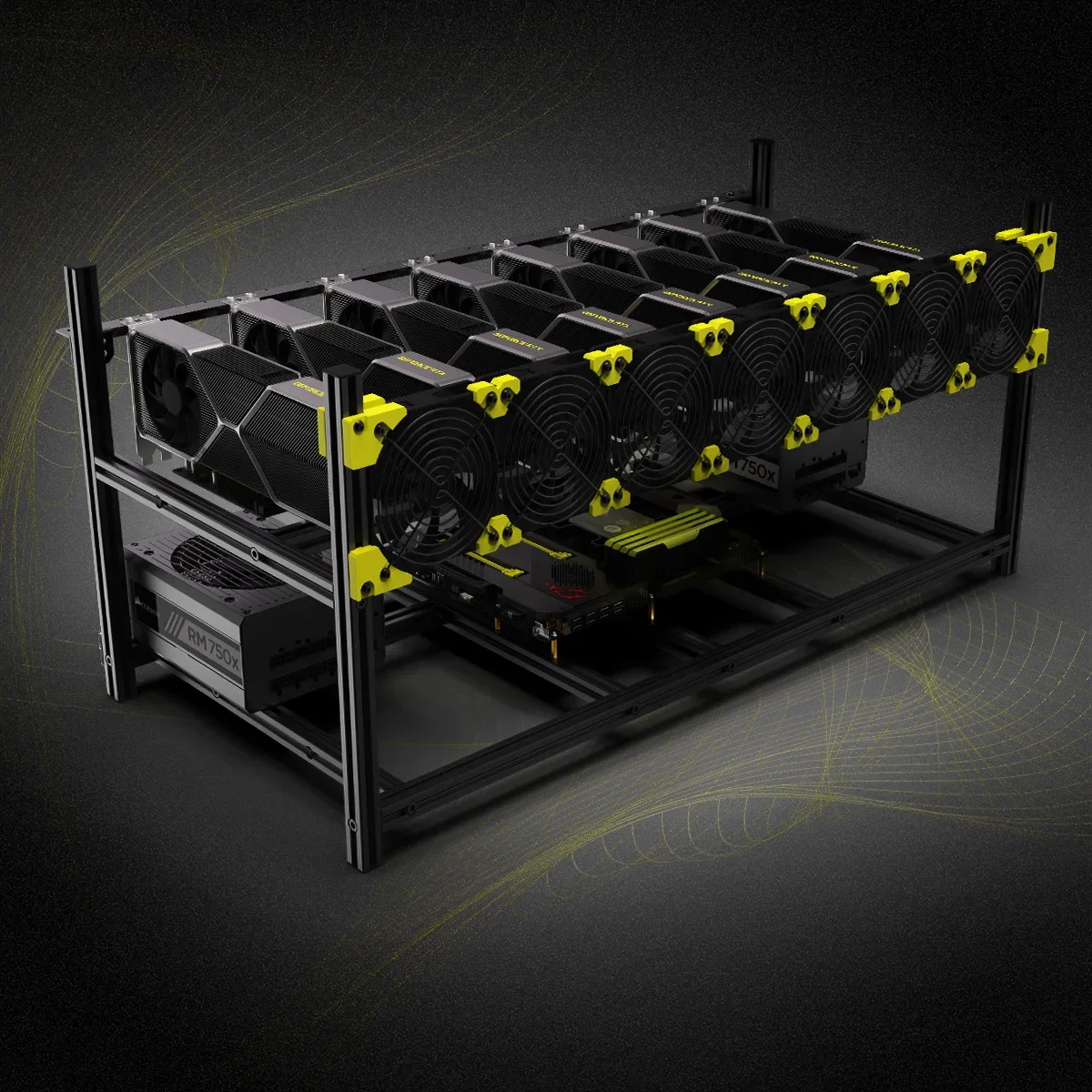 1pc 8 GPU Graphics card Alumin - Gpu Mining Rig Frame 8 Gpu recension och pris