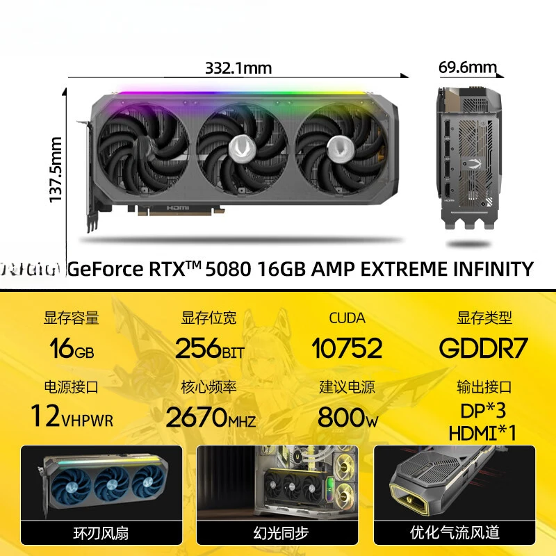 GEFORCE RTX 5080 16GB AMP Desk - Rtx 5080 16Gb recension och pris