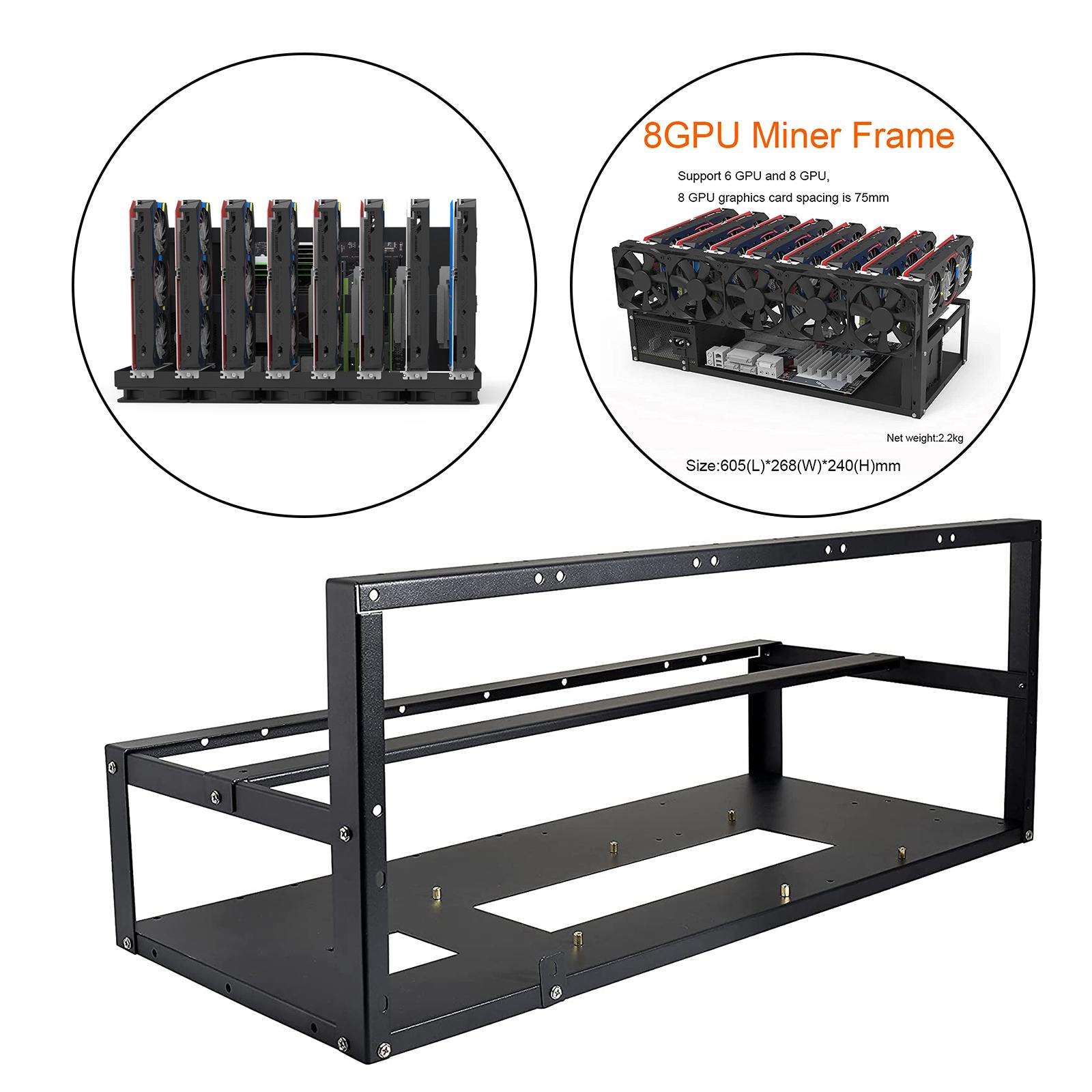 6/8 GPU Mining Rig Frame Rack  - Gpu Mining Rig Frame 8 Gpu recension och pris