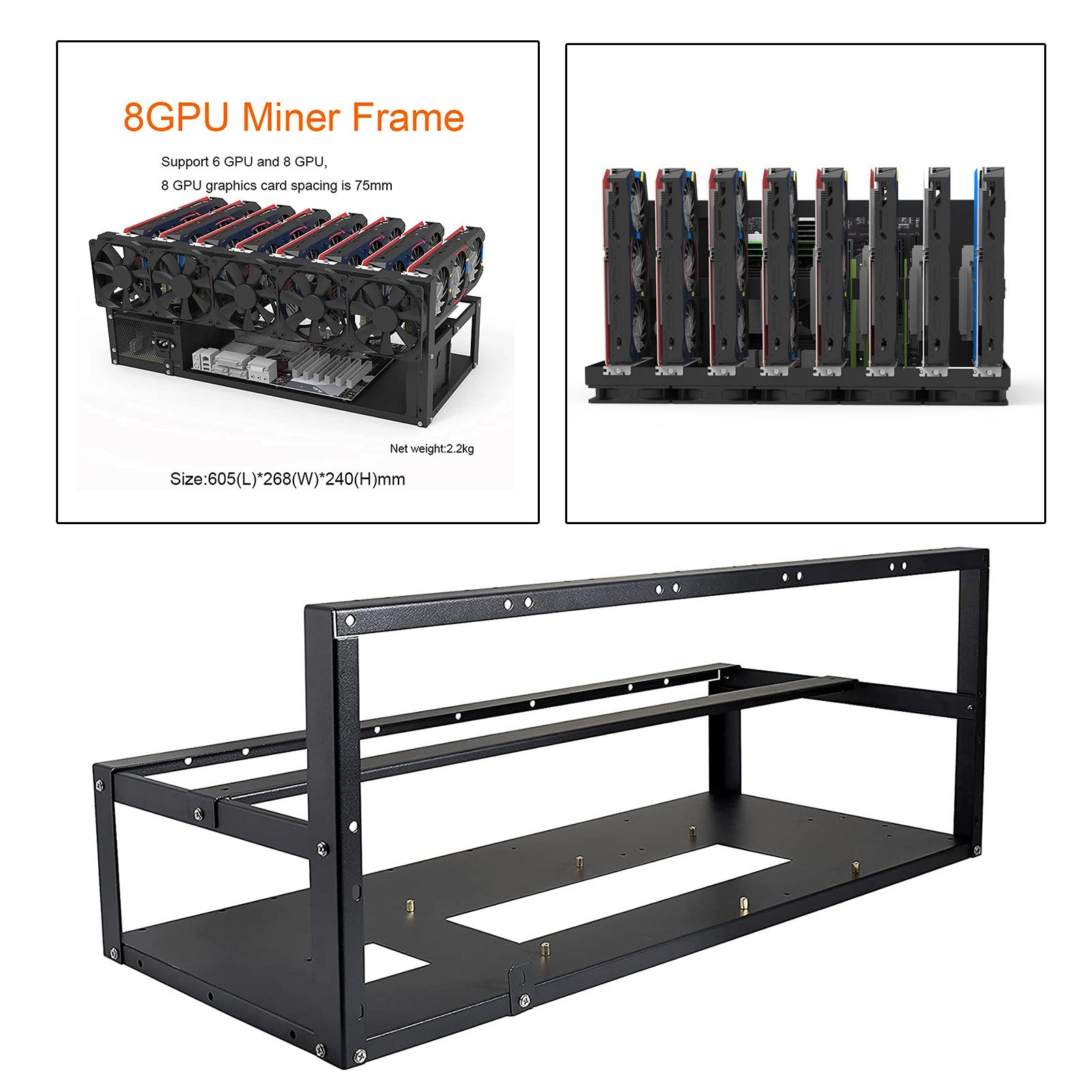 6/8 GPU Mining Rig Frame Rack  - Gpu Mining Rig Frame 8 Gpu recension och pris