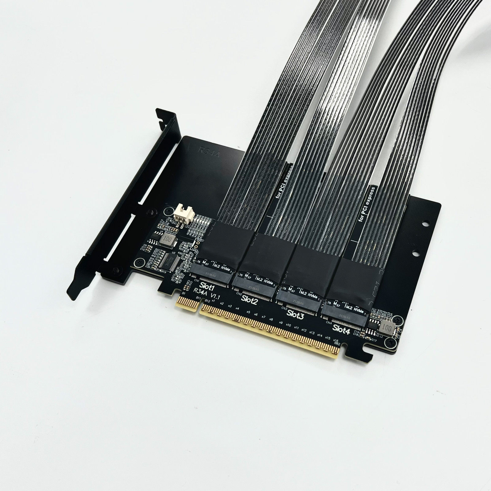 PCIe 5.0 X16 4*M.2 NVMe To X8  - Pcie 5.0 Gpu Riser Cable recension och pris