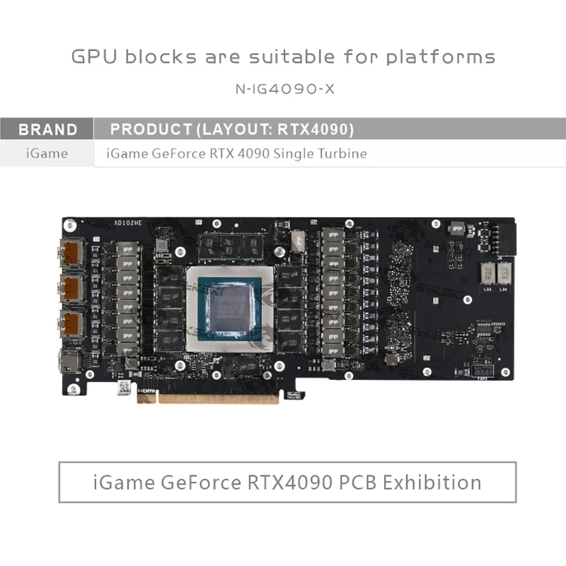 Bykski GPU Water Block for Col - Rtx 4090 Water Block recension och pris