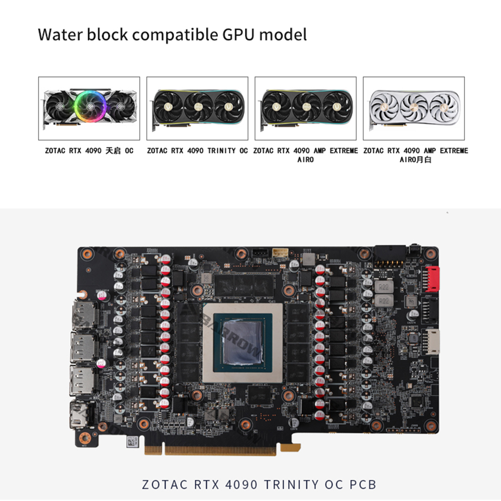 BARROW Water Block for ZOTAC G - Rtx 4090 Water Block recension och pris